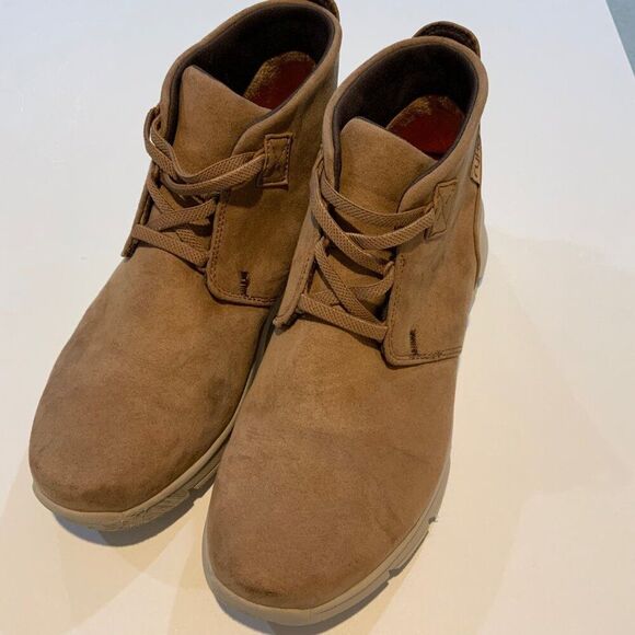 Ryka Brown Candid Water Repellent Vegan Leather Ankle Booties Size 7 - Picture 2 of 9